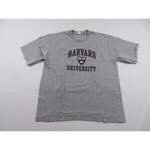 Harvard University Gray Cotton T-Shirt Sz XL 1990s